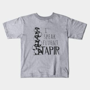 I Speak Fluent Tapir! Pile Of Malayan Tapirs Kids T-Shirt